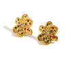 Exaggerated Temperament Double Ring Stitching Women's Earrings In Stainless Steel With 18K Gold Plated Flower Pattern And Electroplating Process