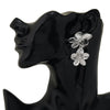 Exaggerated Trendy Alloy Flower Ear Clip Earrings With Electroplating For Women