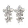 Exaggerated Trendy Alloy Flower Ear Clip Earrings With Electroplating For Women