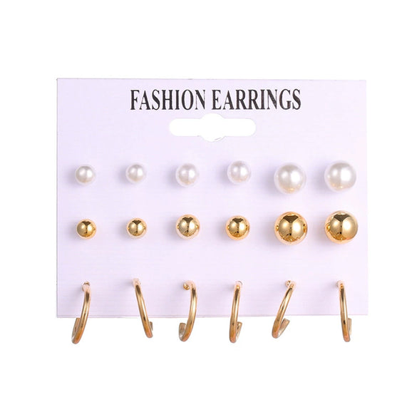 Exaggerated Unisex Acrylic And Alloy Circle Tassel Earrings With Artificial Pearl And Micro Inlay Geometric Design