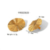 Exaggerated Vintage Style Stainless Steel Earrings With Geometric Design And Electroplating For Women