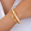 Exaggerated Water Drop Open Bracelet Metal Alloy Metallic Glaze Electroplated Hand Jewelry