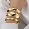 Exaggerated Water Drop Open Bracelet Metal Alloy Metallic Glaze Electroplated Hand Jewelry