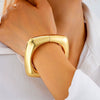 Exaggerated Water Drop Open Bracelet Metal Alloy Metallic Glaze Electroplated Hand Jewelry