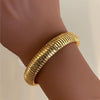 Exaggerated Water Drop Open Bracelet Metal Alloy Metallic Glaze Electroplated Hand Jewelry