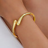 Exaggerated Water Drop Open Bracelet Metal Alloy Metallic Glaze Electroplated Hand Jewelry
