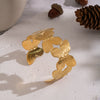 Exaggerated Widefaced Golden Butterfly Stitching Stainless Steel Electroplated Bracelet Jewelry Accessories