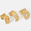 Exaggerated Widesided Hollow Ginkgo Leaf Stainless Steel Bracelet For Women With Electroplating