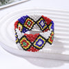 Exaggerated Women's Bracelets Glass Glazed Millet Beads Braided Minimalist Style