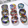 Exaggerated Women's Bracelets Glass Glazed Millet Beads Braided Minimalist Style