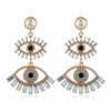Exaggerated Women's Vintage Earrings Alloy With Diamond Design