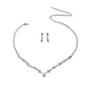 Explosions Fashion Elegant Flash Diamond Necklace Earrings Suit Bridal Jewelry Women's Wedding Accessories