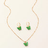 Explosive Accessories Multicolor Butterfly Necklace Earring Set Temperament Small Butterfly Jewelry Wholesale Nihaojewelry