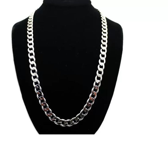 Explosive Necklace Environmental Protection Alloy Chain Hip Hop Fashion Simple Necklace 12Mm Wide 80Cm Long Neck Chain