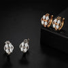 Exquisite Alloy Crown Earrings With Zircon Inlay Electroplated Fashion Simple Versatile Earrings For Women