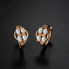 Exquisite Alloy Crown Earrings With Zircon Inlay Electroplated Fashion Simple Versatile Earrings For Women