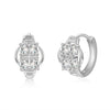 Exquisite Alloy Crown Earrings With Zircon Inlay Electroplated Fashion Simple Versatile Earrings For Women