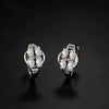 Exquisite Alloy Crown Earrings With Zircon Inlay Electroplated Fashion Simple Versatile Earrings For Women