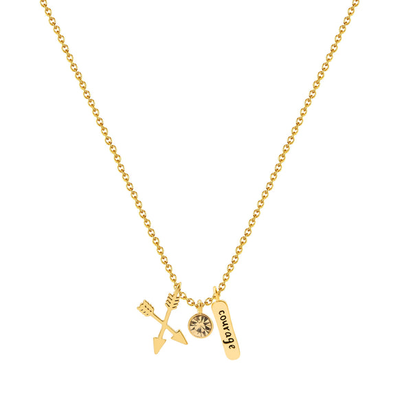 Exquisite Alloy Pendant Thin Necklace With Anchor Heart Wings Letter Charm Electroplated Gold O Chain For Couples
