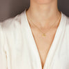 Exquisite Alloy Pendant Thin Necklace With Anchor Heart Wings Letter Charm Electroplated Gold O Chain For Couples