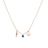 Exquisite Alloy Pendant Thin Necklace With Anchor Heart Wings Letter Charm Electroplated Gold O Chain For Couples