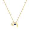 Exquisite Alloy Pendant Thin Necklace With Anchor Heart Wings Letter Charm Electroplated Gold O Chain For Couples