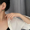 Exquisite Bear Pendant Stainless Steel Earrings For Female With Geometric Design