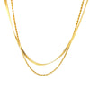 Exquisite Double Layer Stainless Steel Necklace For Women With 18K Gold Plated Vacuum Real Gold Electroplating In Pvd Furnace And Twist Chain Style