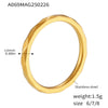 Exquisite Multi Cut Rhomboplaid Stacked Ring For Women Titanium Steel Geometric Shape Electroplating
