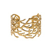 Exquisite Retro Irregular Hollow Wide Exaggerated Stainless Steel Electroplated Open Bracelet For Women