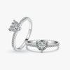 Exquisite S925 Sterling Silver Heart Shaped Zircon Ring For Women With Seiko Craftsmanship