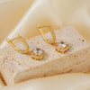 Exquisite Women's Copper Micro Pave Zircon Geometric Square Earrings Versatile Fashion Jewelry