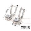 Exquisite Women's Copper Micro Pave Zircon Geometric Square Earrings Versatile Fashion Jewelry
