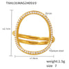 Exquisite Zircon Titanium Steel Ring Bracelet Necklace Set 18K Gold Plated Little Fragrance Style Electroplated