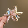 Fabric Diamondencrusted Flower Starfish Women's Duckbill Hairpin Hair Accessories