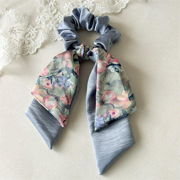 Fabric Doublelayer Butterfly Step Knot Pony Tail Ribbon Hair Ring Handmade Headwear For Women