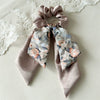 Fabric Doublelayer Butterfly Step Knot Pony Tail Ribbon Hair Ring Handmade Headwear For Women