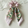 Fabric Doublelayer Butterfly Step Knot Pony Tail Ribbon Hair Ring Handmade Headwear For Women