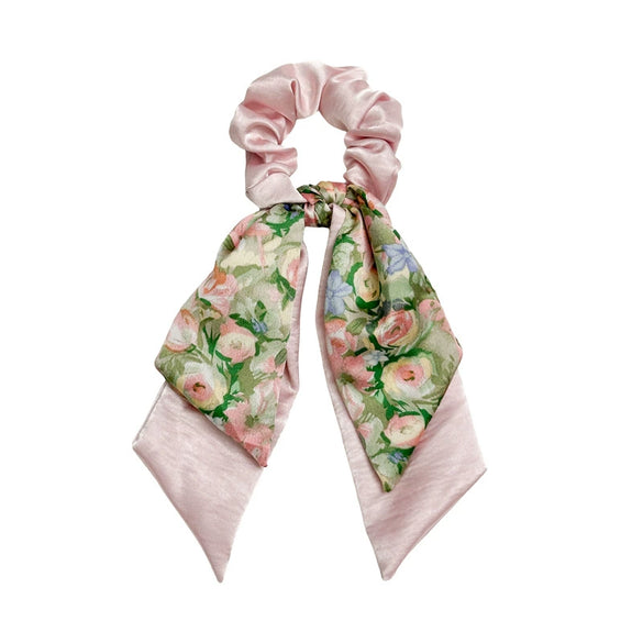 Fabric Doublelayer Butterfly Step Knot Pony Tail Ribbon Hair Ring Handmade Headwear For Women