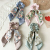 Fabric Doublelayer Butterfly Step Knot Pony Tail Ribbon Hair Ring Handmade Headwear For Women