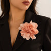 Fabric Flower Handmade Brooch And Duck Bill Clip For Women