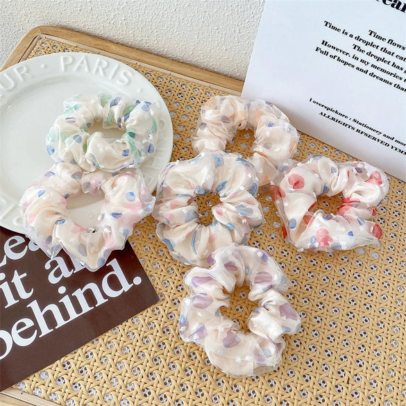 Fabric Fresh Broken Flower Handmade High Elastic Hair Ring Hair Accessories For Female