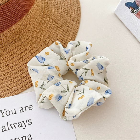 Fabric Fresh Broken Flower Handmade High Elastic Hair Ring Hair Accessories For Female
