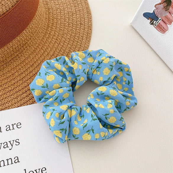 Fabric Fresh Broken Flower Handmade High Elastic Hair Ring Hair Accessories For Female