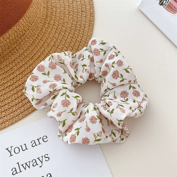 Fabric Fresh Broken Flower Handmade High Elastic Hair Ring Hair Accessories For Female