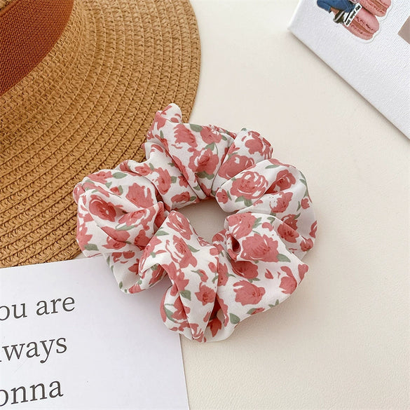Fabric Fresh Broken Flower Handmade High Elastic Hair Ring Hair Accessories For Female