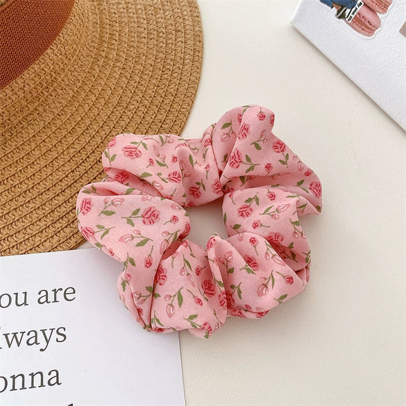 Fabric Fresh Broken Flower Handmade High Elastic Hair Ring Hair Accessories For Female