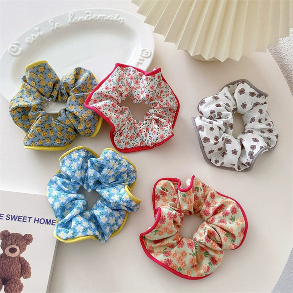Fabric Fresh Broken Flower Handmade High Elastic Hair Ring Hair Accessories For Female
