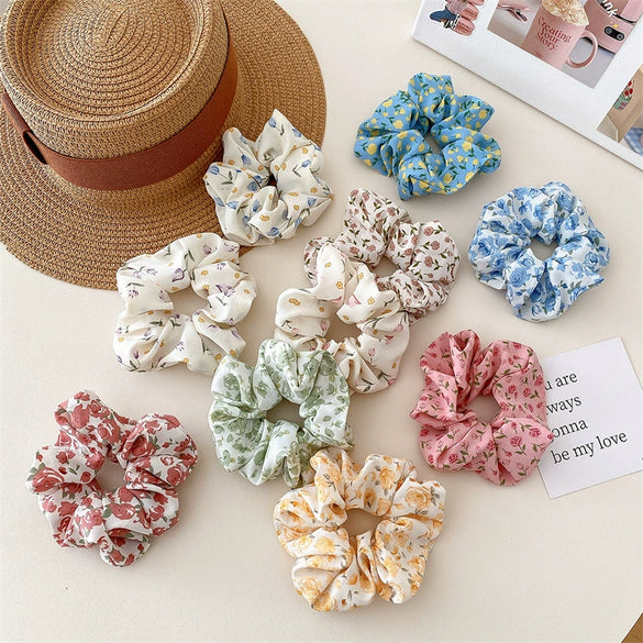 Fabric Fresh Broken Flower Handmade High Elastic Hair Ring Hair Accessories For Female