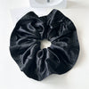 Fabric Hair Accessories Wood Edge Pleated Colon Ring Oversized Flower Bud Ring Handmade